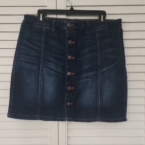 Classic Dark Denim Mini Skirt